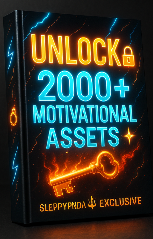 UNLOCK 🔓 2000+ Motivational🔥 Assets ✨– SleppyPnda 🔱Exclusive💥